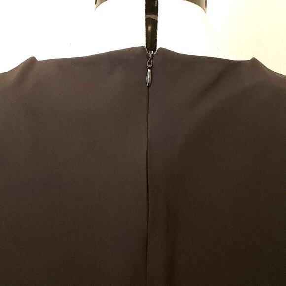 Women’s Black Animal Print Lace-cuff Bell Sleeve Sheath Dress Size XL - Picture 5 of 7